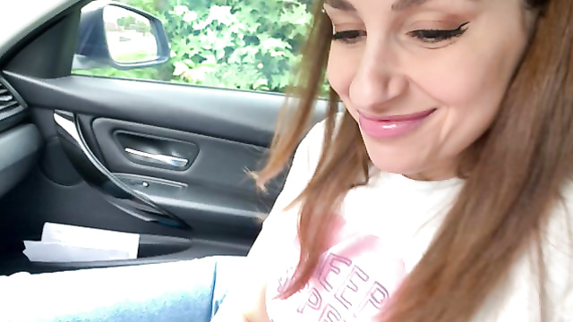 My Buddy's Girl Sucked Me Off In The BMW And Swallowed Every Drop