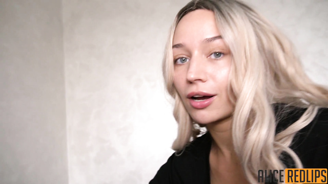Russian Blonde Alice Films POV Home Sex For The First Time!