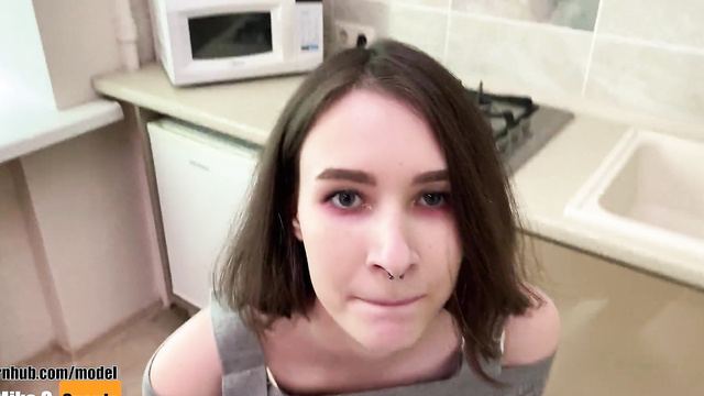 Cute Girl In Dress Fucks Future Husband On Kitchen Table!