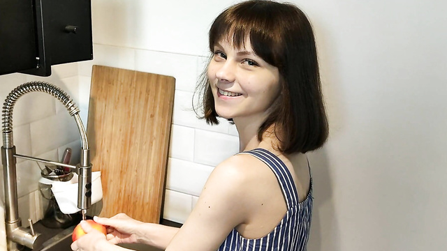 Husband Convinced His Young Wife to Fuck Passionately on the Kitchen Table!