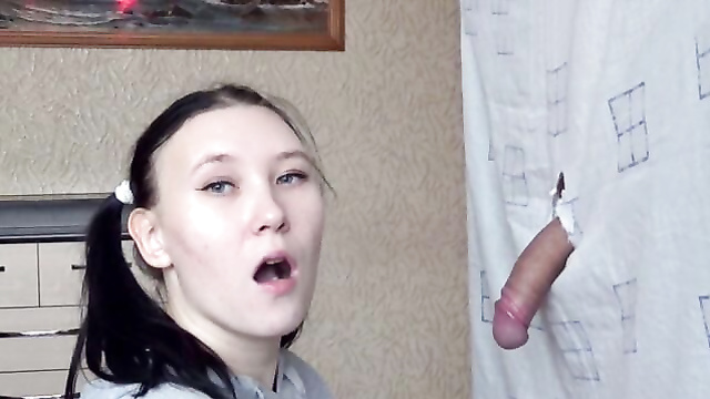 Russian Stepsister Sucked Me While Doing Housework!