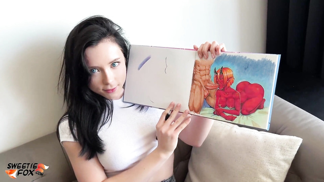 Young Artist Paints Then Takes My Cock Deep And Hard!
