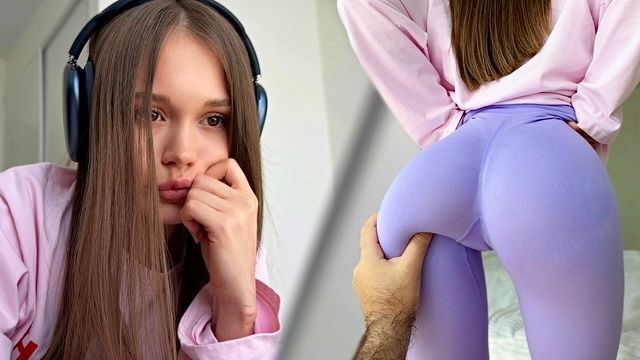 He Secretly And Sweetly Jerked Off To Stepsister With Perfect Ass!