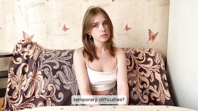 Pay With Sex Or Sleep Outside — She Chose To Get Fucked Hard For Rent!