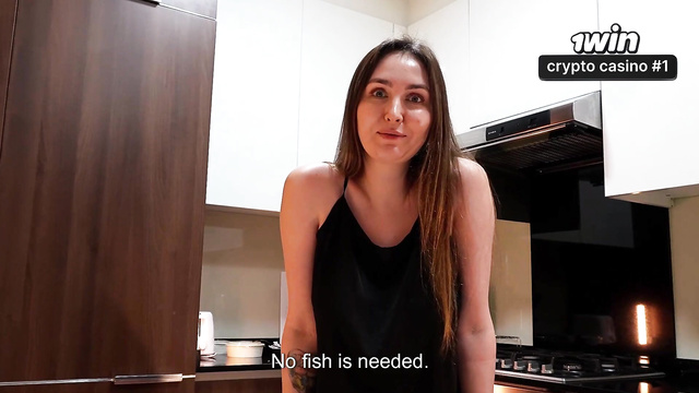 Super Stepmom Gives Blowjob And Cheats With Stepson In The Kitchen