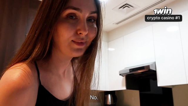 Super Stepmom Gives Blowjob And Cheats With Stepson In The Kitchen